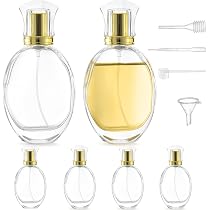 3x Glas-Parfümflaschen 50 Ml – Nachfüllbare Sprühflaschen Für Reise & Unterwegs (Gold)