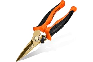 FRONTTOOL Universalschere Allzweckschere Multifunktionsschere - Titanbeschichtete Edelstahlklingen, langlebige Stabilität, dauerhaft scharfe Schneidflächen