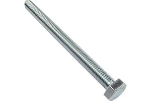 AERZETIX - C47337 - Set of 20 - Hexagon Bolts M8 x 100 - with Hexagonal Head - Diameter 8 x 100 mm - DIN 933 - Class 8.8 - Made of Galvanised Steel - DIY - Assembly Tool Hardware
