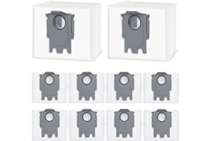 BLUEARKS 10 Pack Dust Bag Compatible with Roborock Q7 M5+, Q10 S5+/Q10 X5+, Q5, Q5+, Q5 Pro+ Q5 Max+ S8+ S8 Pro Ultra S7 MaxV Ultra S7 Pro Ultra Q7+ Q7 Max+ T8 Q5+ G10S PRO Q7 Max+ Q8 Max+ Robot Vacuum Cleaner