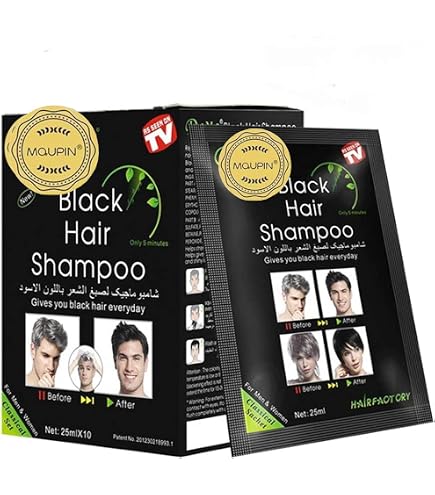 10-50Pcs Dexe Instant 5-Min Black Hair Dye Shampoo White Become Black Hair Color