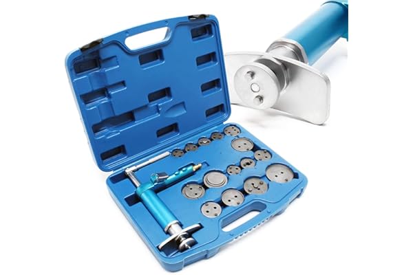 WilTec Jeu Repousse-Piston pour Étriers de Frein avec 16 pièces – avec Coffret 400 x 315 x 100 mm – Outils air comprimé – pour Frein à Disque pneumatique
