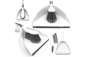 TDBS THE DUSTPAN AND BRUSH STORE Dustpan and Brush Set, Choose Your Colour (Grey)
