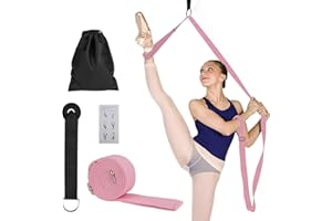 MaoXinTek Yoga-Gurt Beinstrecker Stretch-Band, Stretching Fitnessbänder Equipment für Tanzen, Ballett & Gymnastik Beinspreizer Training, Langer Baumwolle Schlingentrainer mit Türanker