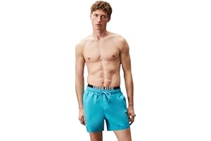 Calvin Klein Bañador Hombre CK Boxer Piscina con Logo elástico Visible y cordón en la Cintura artículo KM0KM00798