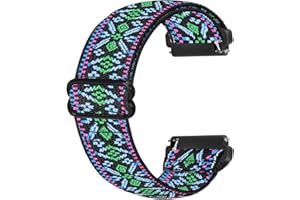 Ecogbd Cinturino di ricambio elastico compatibile con cinturino Fitbit Versa/cinturino Fitbit Versa Lite/cinturino Fitbit Versa 2, cinturini in nylon tessuto morbido per donna uomo (Boemia g)