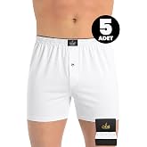 &Ouml;TS Premium Erkek 5&rsquo;li%100 Pamuk Boxer D&uuml;ğmeli S&uuml;prem Hediye Kutulu G&uuml;nl&uuml;k Klasik Model 2655-K