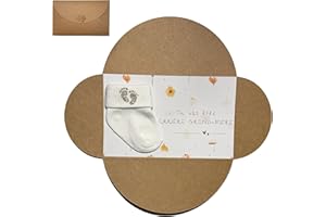 Moonbaby Annonce grossesse Floral Papi Mamie Tata Tonton Grands parents carte imprimée avec enveloppe et chaussette (Arrière grand mère)