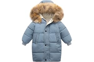 amropi Enfant Fille Manteau Parka Epaisse Veste à Capuche Chaud Hiver Blouson pour 2-10 Ans