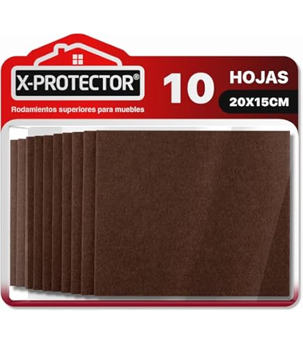 10 Almohadillas De Fieltro 20x15cm Para Muebles - Adhesivas 3M, Protector Suelos