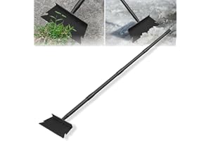 ABTOOL Multifunktionale Gartenreinigungsschaufel, Bodenschaber mit 148cm langem Griff, Gartenschaufel, Unkrautbekämpfungswerkzeug,Flacher Spaten für Rasenkanten,Kratzen,Unkrautbekämpfung und Laubentfernung