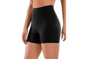 CRZ YOGA Women's Naked Feeling Gym Shorts - 3''/ 4''/ 6''/ 8'' High Waisted Cycling Leggings Workout Running Spandex Yoga Pants