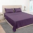 Mejoroom Queen Sheet Set - Hotel Luxury Sheets & Pillowcase Sets - Extra Soft Bed Sheets - Deep Pocket Fitted Sheet, Breathable, Wrinkle & Fade Resistant - 4 Piece (Queen, Purple)