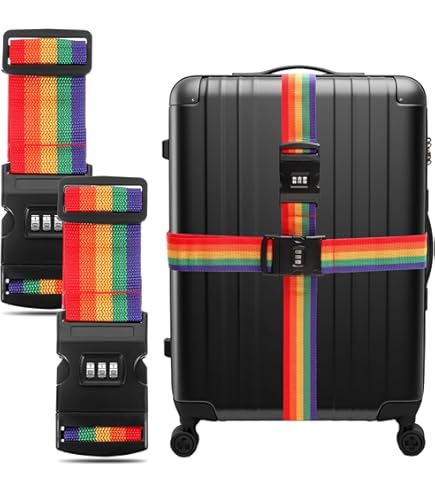 Sangle Valise, Porte étiquette, Cadenas à Chiffre. Set