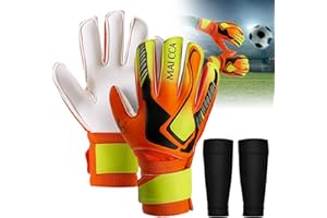 Carseatty Torwarthandschuhe Kinder, Torwarthandschuhe Größe 6, Fussballhandschuhe Kinder mit Fingersave Rutschfes, mit Waden Kompression, Gewährung von Starken Schutz für Finger