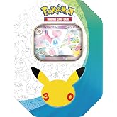 Pok&eacute;mon: 30th Anniversary Celebration Tin - Sylveon ex by JCC Pok&eacute;mon (1 Holographic Promotion Card and 4 Upgrade Envelopes)
