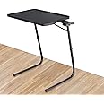 Table Magic Pro Extended Work Space Laptop Table Mat Finish Laptop Table Multipurpose Height Adjustable Work Study Tv Tray Table Lap Desk (Pro- Black) - Alloy Steel, Polypropylene