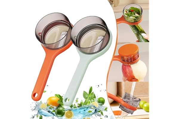 Couteau à éplucher avec lame double face en acier inoxydable et boîte de rangement, éplucheur de légumes avec bac de récupération, éplucheur de fruits et légumes multifonction avec récipient pour