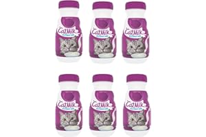 Cat Milk Treat 200ml Pack of 6 Kitten Pet Food Age 6weeks+ Calcium for Strong Bones Teeth Care Vitamins Minerals with Welari Thank You Card | (6pack) (1200ml)