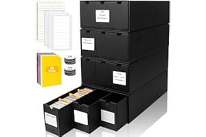 BILIPLE 12000+ Card Storage Box with 48 Dividers, Labels and Drawers for TCG, MTG, PTCG, Sports Cards