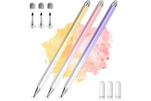 AMBERVEC Stylus Pen for Touch Tablets and Smartphones, Pen for Samsung/Xiaomi/Lenovo/iPhone/Touch Tablet, Compatible with iPad Pro/Mini/Air - 3 Pack, High Precision and Sensitivity