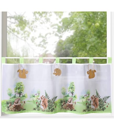 Produktbild von BTTO Scheibengardine Scheibengardinen Modern, Lace Transparent Bistrogardine Vorhänge, Fenstergardine