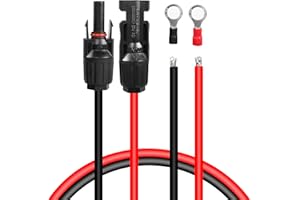 GELRHONR 14AWG Solar Panel Extension Cable with Female and Male Connector, for Home, Shop and RV Solar Panels-(Male/Female) (1M/3.2Ft)