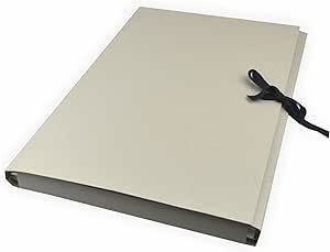 Sammelmappe aus Graupappe, DIN A2 ohne Druck, mit Band Karton grau mit ...