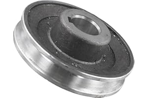 KHIRONHIVE Aluminium-Rillen-Motor-Riemenscheibe, 100 mm Durchmesser, mit 19 mm oder 24 mm Bohrung und 6 mm oder 8 mm Keilnut für Luftkompressoren und Pumpen für einen Abschnitt Keilriemen (97 x 24)