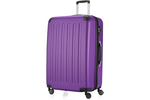 HAUPTSTADTKOFFER - SPREE - Valigia rigida, Trolley espandibile, Bagaglio con 4 ruote doppie, TSA, 75 cm, 119 litri, Viola
