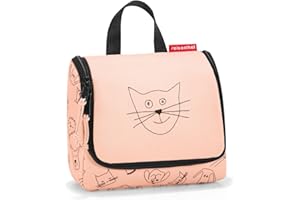 reisenthel Toiletbag S Kids IO, torba na pranie, Koty i psy róża, 18 cm, kuferek kosmetyczny