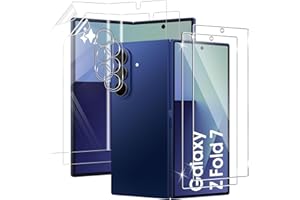 QULLOO Verre Trempé pour Samsung Galaxy Z Fold 7 / Fold7 5G, [2+2+2] Avant 9H Dureté Protection Écran + Protection Décran intérieure en TPU + Caméra Protecteur, Aux Rayures Film Protection