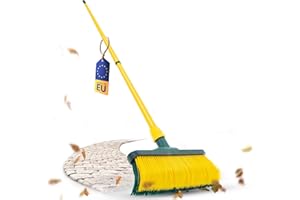 ‎NOVALIV Krallenbesen Set 30 cm Holz mit Teleskopstiel gebogenen Borsten Gartenbesen Straßenbesen Kehrbesen Laubbesen (1, 30 cm Besen mit Stiel)