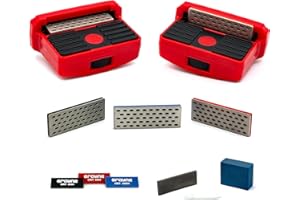 Grayne 8-Piece Set Professional Ski and Snowboard Edge Tuner Kit with Diamond Files, Gummy Stone, Bag - Sharpener Tool