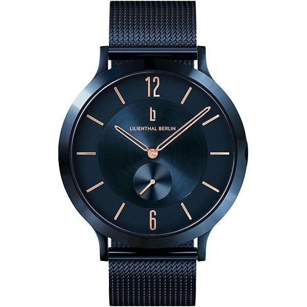 Lilienthal Berlin Herenhorloge Huxley in donkerblauw - polshorloge van