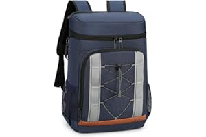 CINGHI LUSSO Insulated Cooler Backpack Large Capacity Lunch Bag Thermal Picnic Backpack Durable Lightweight Cool Bag for Outdoor Beach Picnic Camping (Blue)