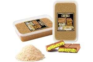 PARAHON Pistachio Kunafa Spread 500g – Viral Dubai Dessert Ingredient | Ready-to-Use Knafeh Filling | Shredded Phyllo Dough for Middle Eastern Sweets, Baklava & Dairy Milk & Dark Chocolate Bars