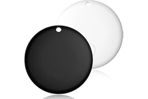 Sharelove Air Tags-2 Pack, Item Finder Works with Find My App (IOS Only), Practical Air Tracker Tag for Luggage, Keys, Suitcases, Pets, Replaceable Battery IP67 Waterproof(Black & White)