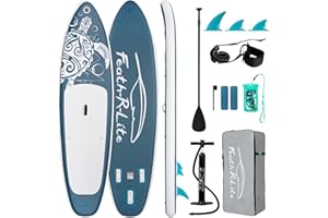 FEATH-R-LITE SUP Gonfiabile Adulti 150kg Tavola da Paddle Gonfiabile Stand Up Paddle Gonfiabile Tavola Surf Paddle Board con Accessori Completi per Tavola SUP