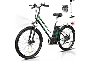 HITWAY Electric Bike, 26 inch E-bike Electric city bike for women and men, with 250W motor, 7 gear, 36V12AH removable lithium battery 35-90km