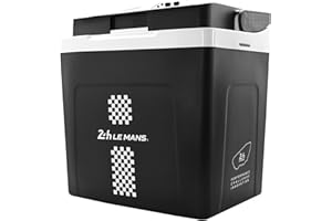 24H LE MANS Glacière électrique frigo auto, voiture, camping car, chauffe-plat, pique-nique, chaud/froid, chauffe-plat (12V/24V)