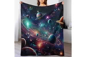 PAZZK Sternenhimmel Himmel Decke Decke Dicke Kuscheldecke Mit 3D Muster Fleece Warm & Weich Flauschige Flannel Decke, Vier Jahreszeiten Bett Sofadecke（180×200cm）