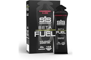 ‎SCIENCE IN SPORT Science in Sport BETA Fuel Dual Source Gel 6 x 60ml Erdbeere Limette - Energiereiches Kohlenhydrate Gel mit 40g Kohlenhydrate - Leicht verdauliches Energy Gel für optimale Leistung