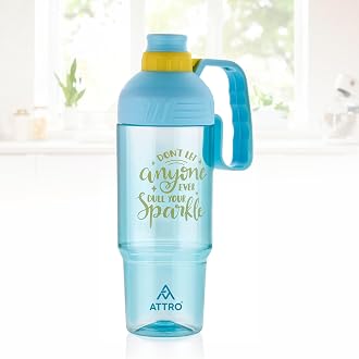 ATTRO My Cup Tumbler Plastic Water Bottle with Handle, ...