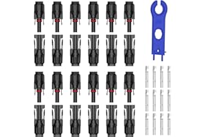 WANGLAISM Stecker Männlich/Weiblich Solarpanel Steckverbinder, 6 Paar Solarpanel Stecker, mit 1Pcs Schraubenschlüssel, Leicht zu Zerlegen und Zusammenzubauen Solarstecker für Photovoltaik Solarkabe (12)