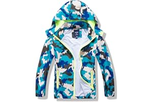 HZXVic – Imperméable pour enfant – Veste coupe vent pour garçon – Combinaison de pluie avec capuche – Motif dinosaure Bleu - 2-7 ans