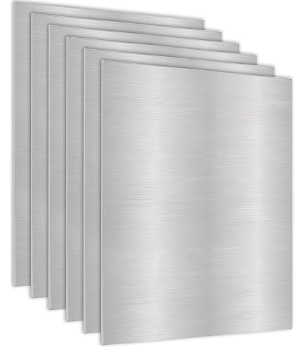 6pcs Aluminium Metal Sheet 6x12 Inch Rectangle Flat Plain Plate With Protective Film