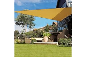 Green Bay Sun Shade Sail Outdoor Garden Patio Party Sunscreen Awning Canopy 98% UV Block Triangle Sand With Free Rope(2x2x2m)