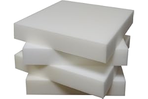 HABITA 33 HOME Set Imbottitura Cuscini Gommapiuma per Sedie, 4 o 6 Pezzi, Poliuretano Espanso e Fibra di Poliestere, 3 Misure e 3 Altezze, Imbottitura Cuscini 50x50, 40x40 Made in Italy (4 Poliuretano, 40x40x5 Cm)