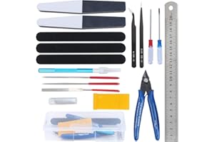 HSEAMALL 18PCS Kit di strumenti per modelli Gundam, set di costruzione hobby e artigianato per la costruzione di base, riparazione e fissaggio di modelli